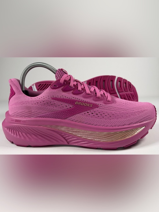 Brooks Shoes - Brooks Ghost 17 Shoes Womens Size 8 Pink Fuchsia Sneakers Running Athletic Gold